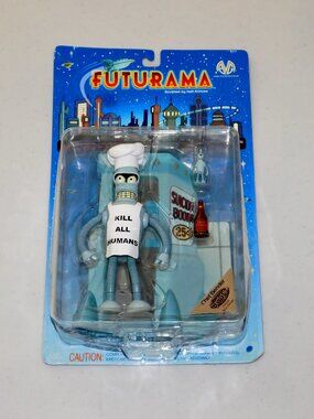 2000 Moore Collectibles Futurama 6" Chef Bender Figure MOC Brand New